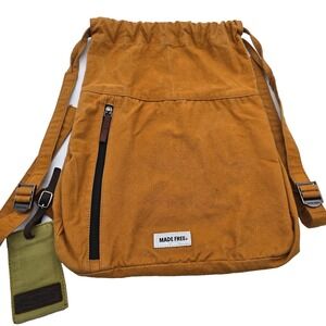 Made Free Canvas Backpack Burnt Orange Athleisure Accessory Lightweight Sport